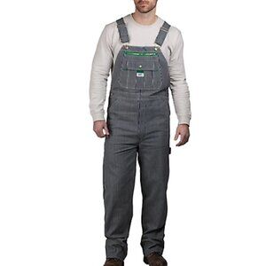 Liberty Pinstriped Men's Overalls Blue & White